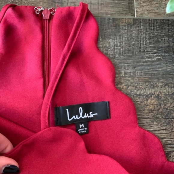 LuLus Endlessly Endearing Wine Red Dress Medium - Picture 6 of 11